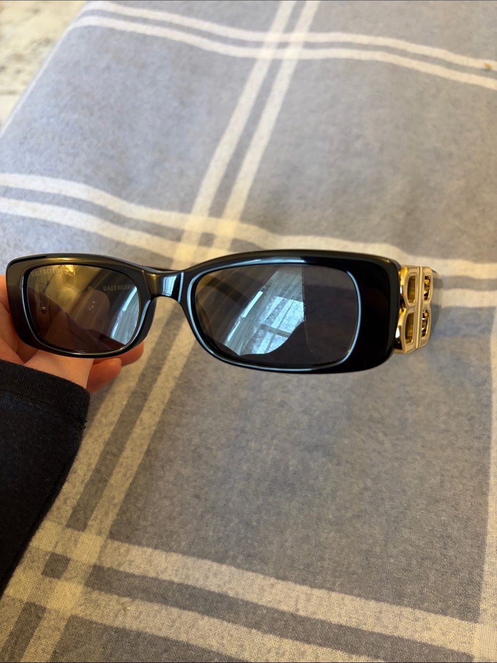 Balenciaga Women’s Rectangle Sunglasses Authentic BB0096S 6E000253